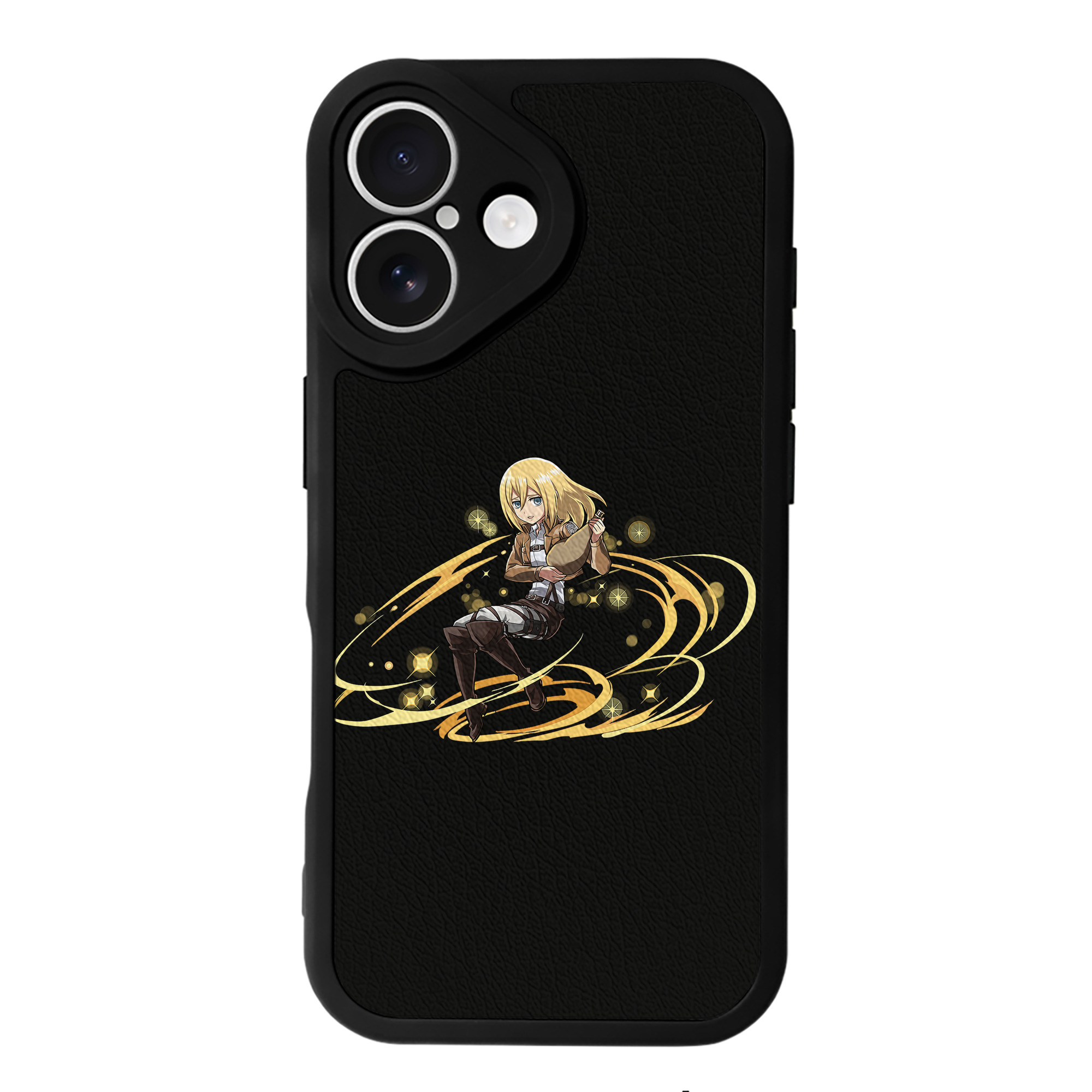（画像用） 進撃の巨人 クリスタ·レンズ Attack on Titan Christa Lenz 【iPhone 16シリーズ対応】シリコンスマホケース（レザー調） 材質：シリコン